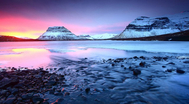 Sunset Grundarfjordur, Icelandm