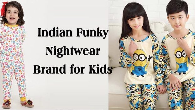 Indian Funky Kids Nightwear Brand, Cute Baby Boys Girls Nightsuits, Sleepwear Online